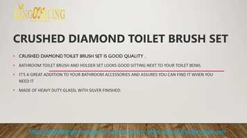 Free download Crushed Diamond Toilet Brush Set.wmv video and edit with RedcoolMedia movie maker MovieStudio video editor online and AudioStudio audio editor onlin