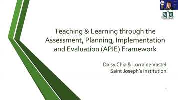 Free download CS1212 Teaching and Learning Through the Assessment, Planning, Implementation and Evaluation (API video and edit with RedcoolMedia movie maker MovieStudio video editor online and AudioStudio audio editor onlin