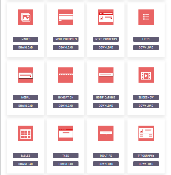 Download web tool or web app css plugins