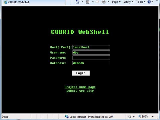 Download web tool or web app CUBRID WebShell