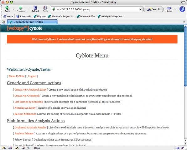 Download web tool or web app CyNote