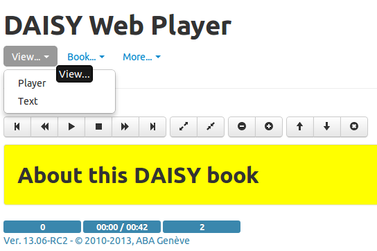 Download web tool or web app Daisy Web Player