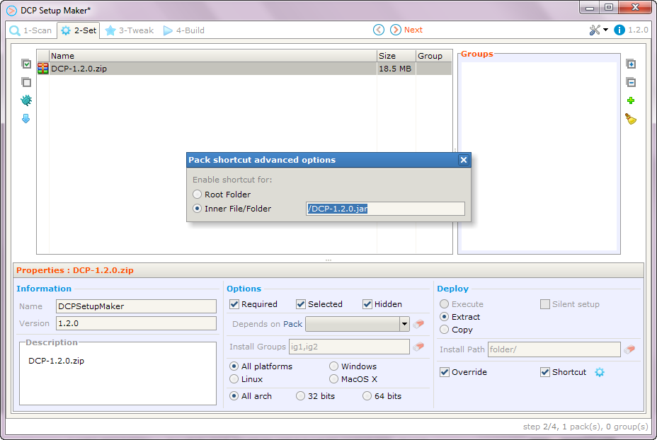 Download web tool or web app DCP Setup Maker