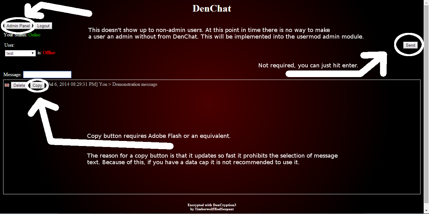 Download web tool or web app DenChat