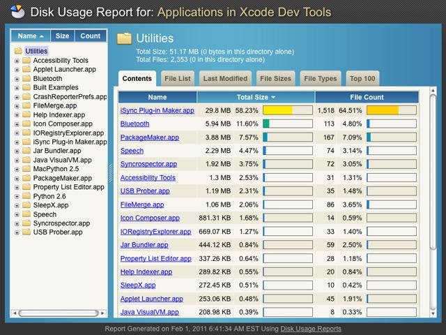 Download web tool or web app Disk Usage Reports