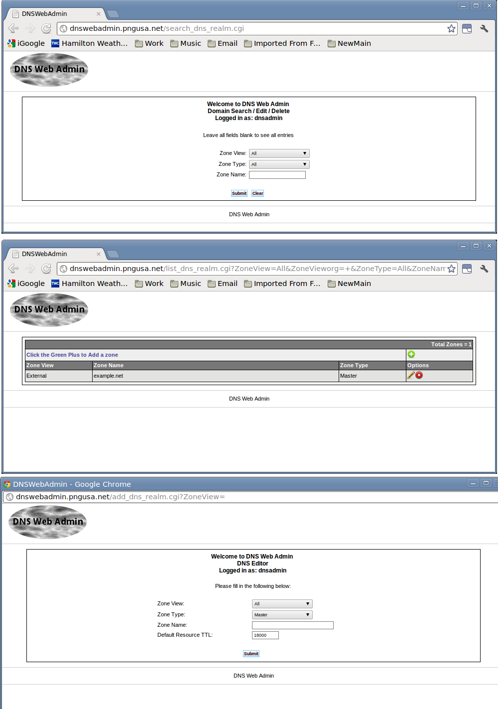 Download web tool or web app DNSWebAdmin