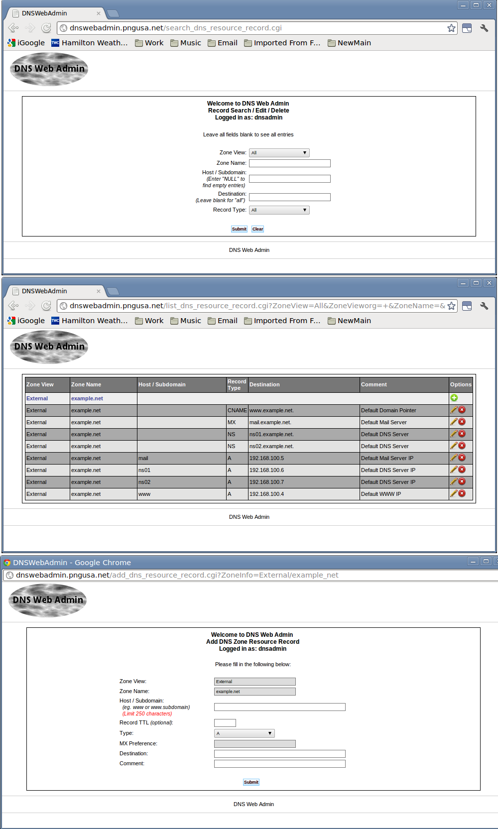 Download web tool or web app DNSWebAdmin