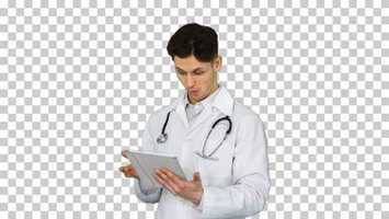 Free download Doctor Holding Digital Tablet Pc and Reading Results, Alpha Channel | Stock Footage - Videohive video and edit with RedcoolMedia movie maker MovieStudio video editor online and AudioStudio audio editor onlin