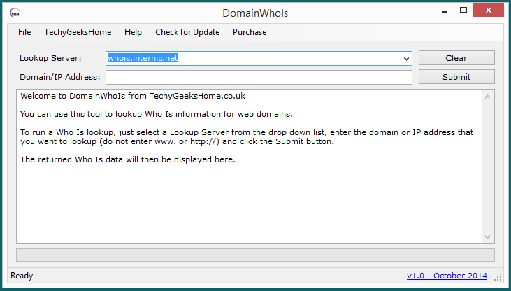 Download web tool or web app DomainWhoIs