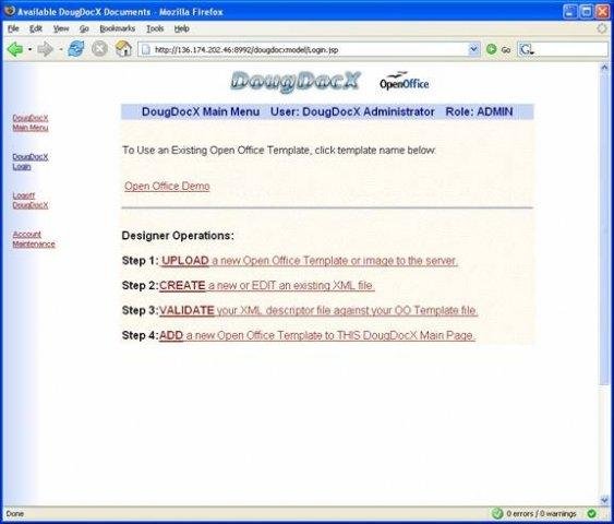 Download web tool or web app DougDocX