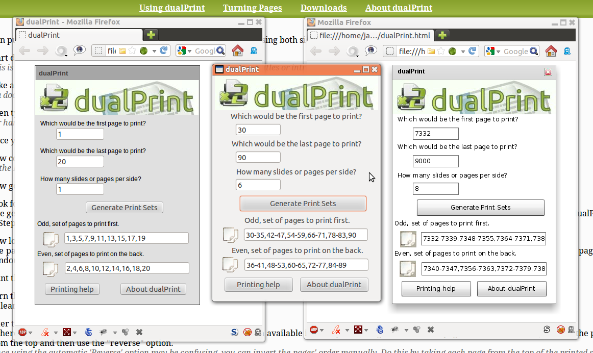 Download web tool or web app dualPrint