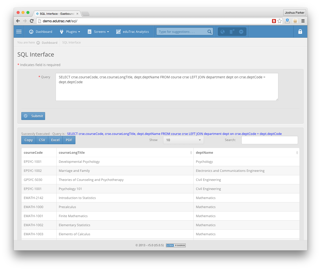 Download web tool or web app eduTrac Student Information System