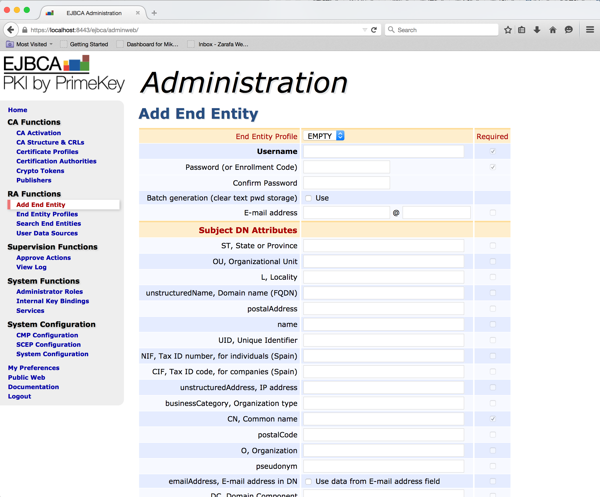 Download web tool or web app EJBCA, JEE PKI Certificate Authority