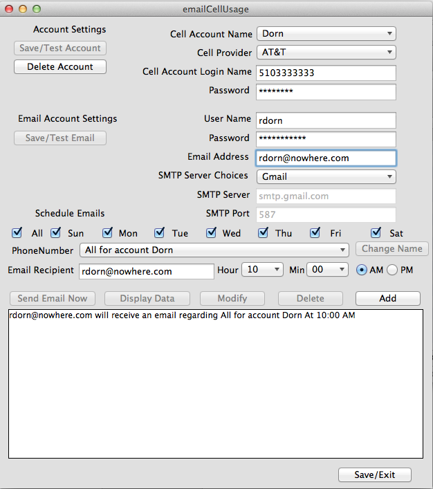 Download web tool or web app EmailCellUsage