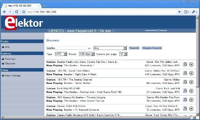 Download web tool or web app Embedded Web Radio