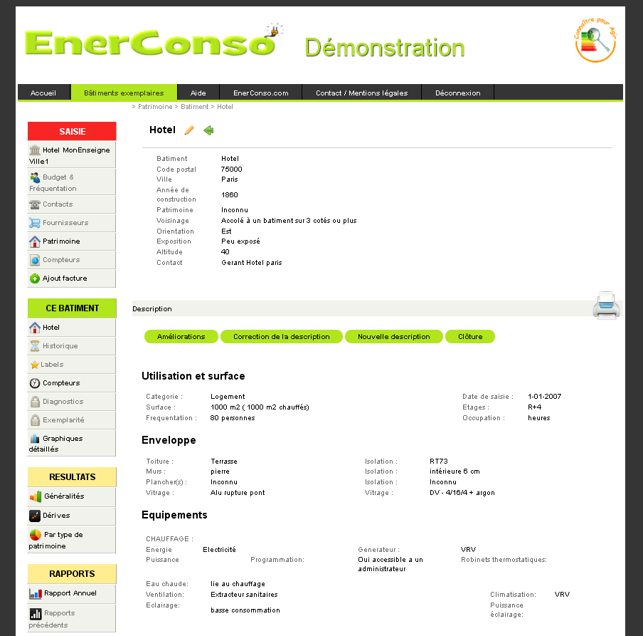 Download web tool or web app EnerConso