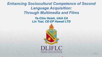 Free download Enhancing Sociocultural Competence of Second Language Acquisition: Through Multimedia and Films video and edit with RedcoolMedia movie maker MovieStudio video editor online and AudioStudio audio editor onlin