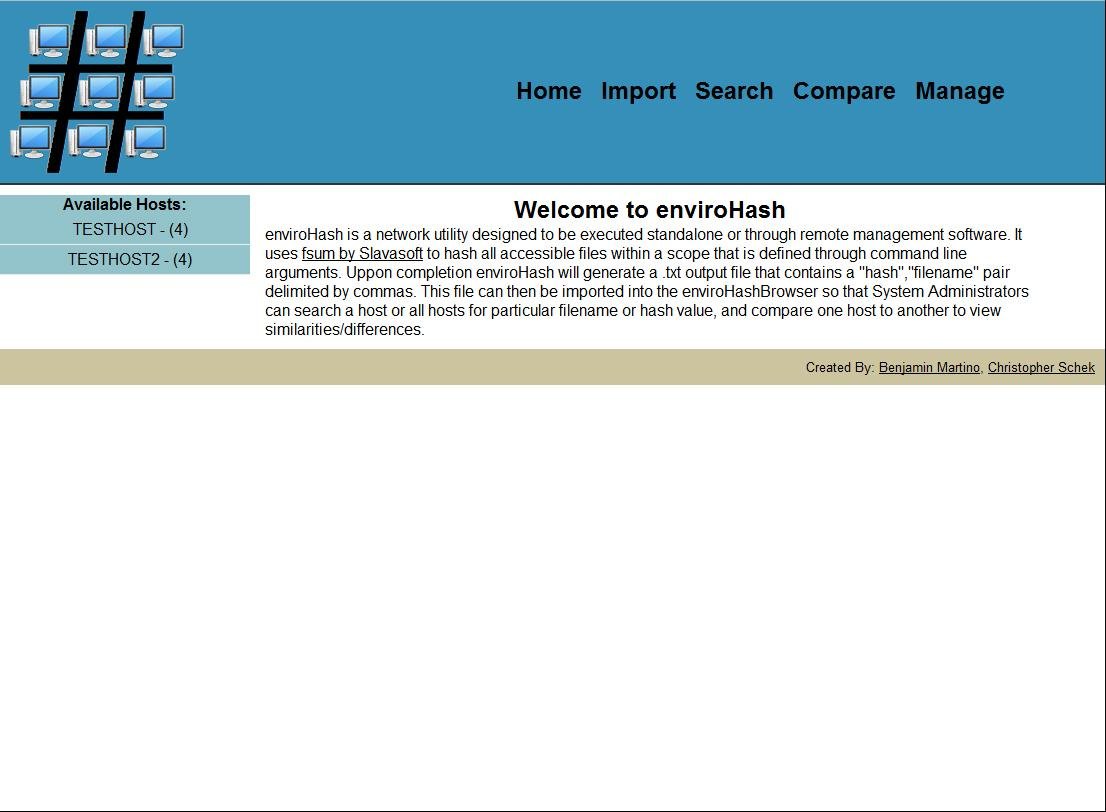 Download web tool or web app enviroHash