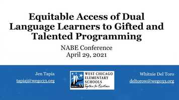 Free download Equitable Access of Dual Language Learners to Gifted and Talented Programming - Jennifer Tapia video and edit with RedcoolMedia movie maker MovieStudio video editor online and AudioStudio audio editor onlin