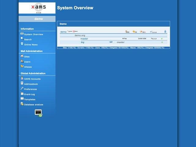 Download web tool or web app eXtended Account Management System XAMS