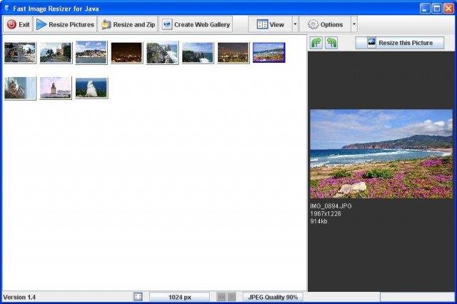 Download web tool or web app Fast Image (JPG) Resizer for Java