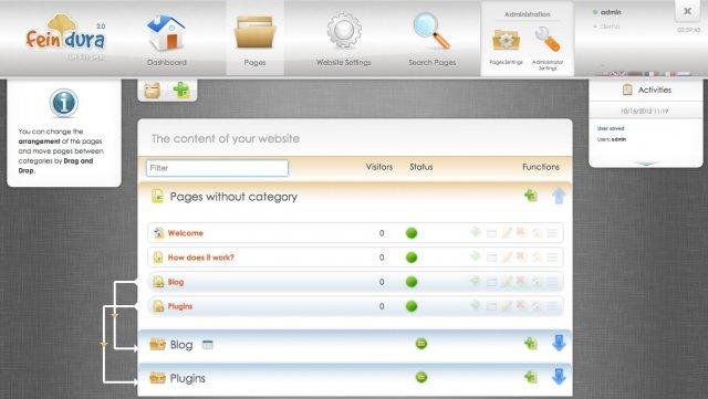 Download web tool or web app feindura - Flat File CMS