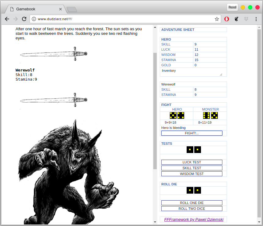 Download web tool or web app Fighting Fantasy Framework