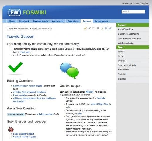 Download web tool or web app Foswiki