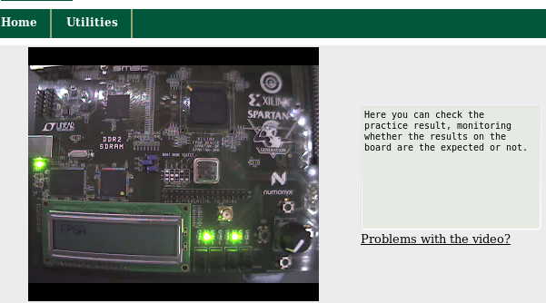 Download web tool or web app FPGA remote lab