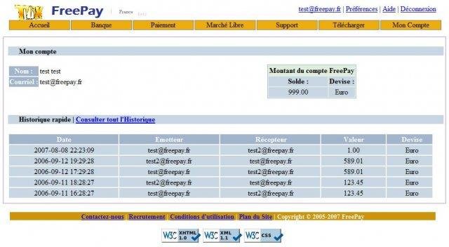 Download web tool or web app FreePay