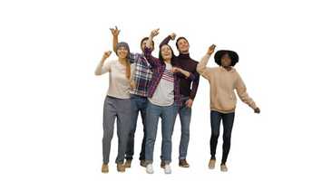 Free download Friends at the concert having fun on white background. | Stock Footage - Videohive video and edit with RedcoolMedia movie maker MovieStudio video editor online and AudioStudio audio editor onlin