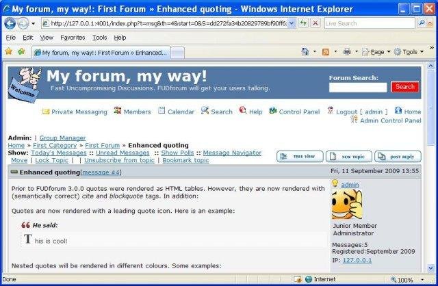 Download web tool or web app FUDforum