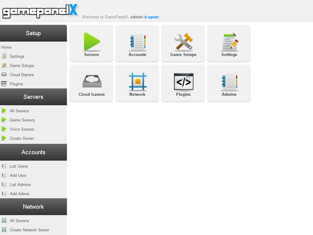 Download web tool or web app GamePanelX