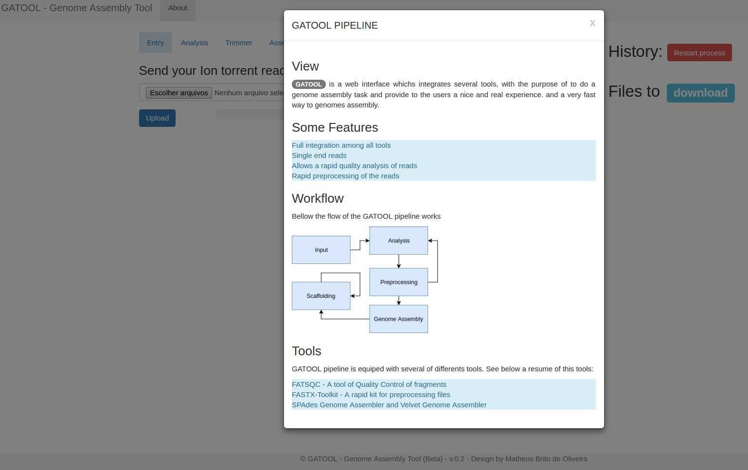 Download web tool or web app GATOOL - Genome Assembly Tool