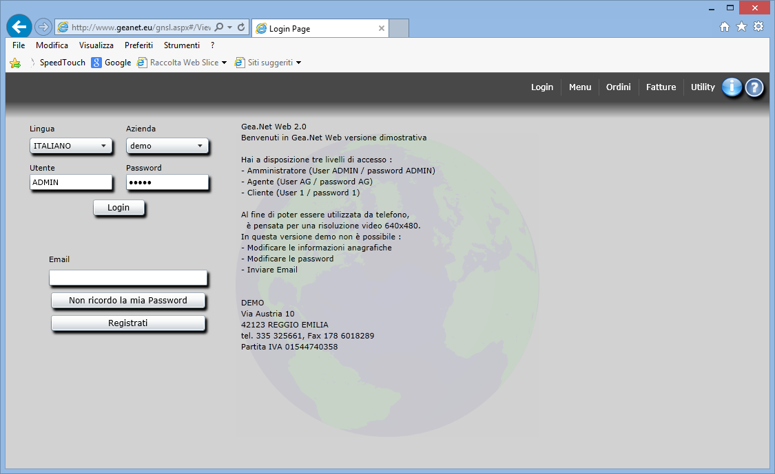 Download web tool or web app Gea.Net Web Small