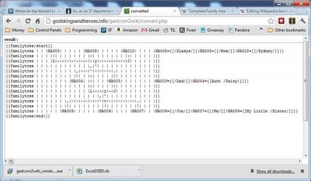 Download web tool or web app gedcom2wiki