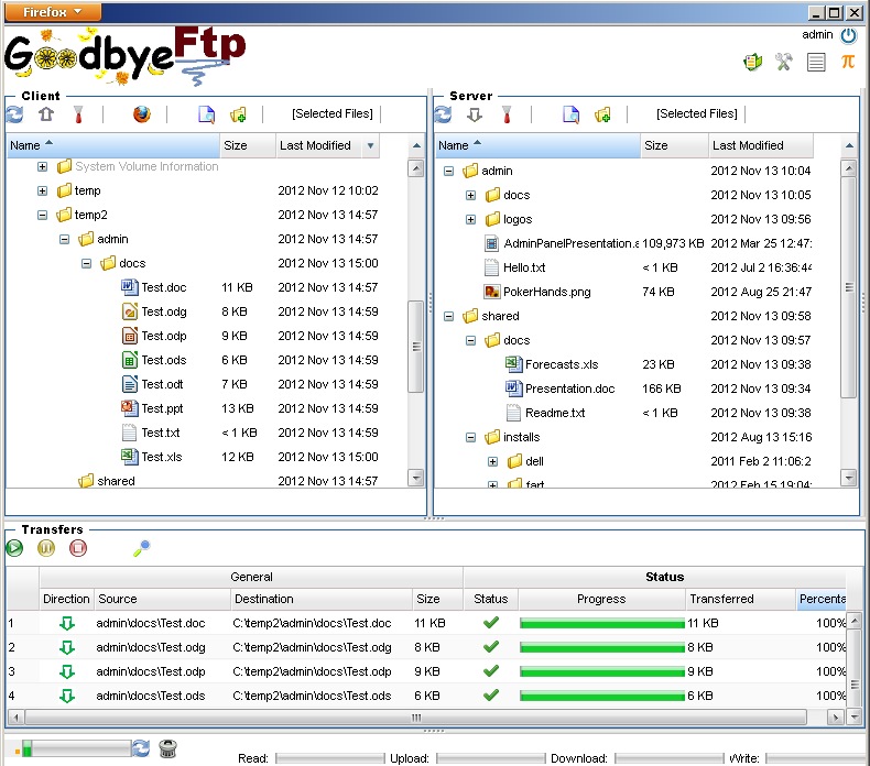 Download web tool or web app GoodbyeFtp