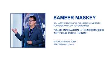 Free download (highlight) SAMEER MASKEY (Founder and CEO at Fusemachines) at M-Force 2018 video and edit with RedcoolMedia movie maker MovieStudio video editor online and AudioStudio audio editor onlin