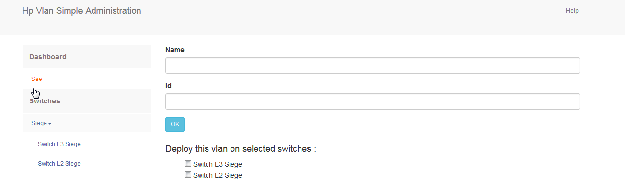 Download web tool or web app HP/Aruba simple VLAN management