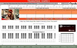 Free download I Bet You Think About Me -Taylor Swift 
( from the Vault ) transpose / capo 5 video and edit with RedcoolMedia movie maker MovieStudio video editor online and AudioStudio audio editor onlin