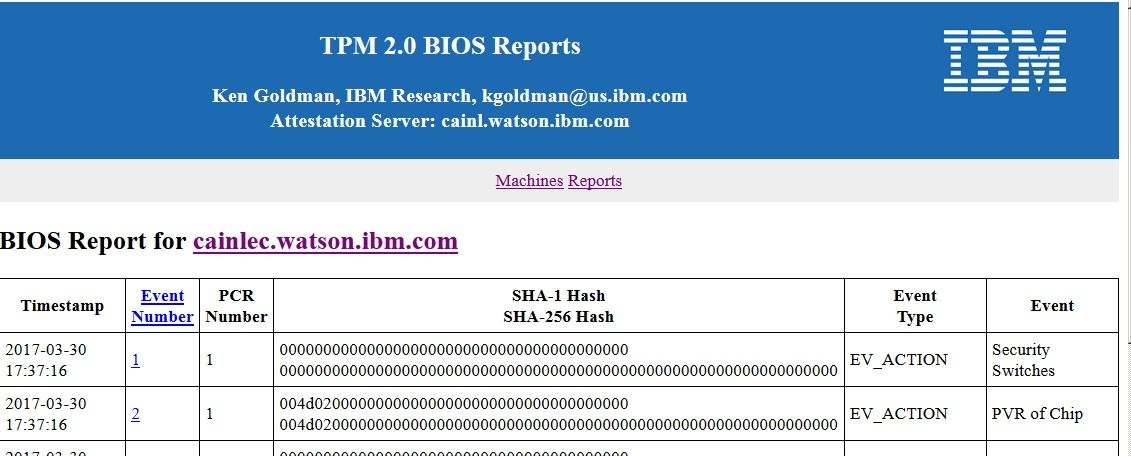 Download web tool or web app IBM TPM Attestation Client Server