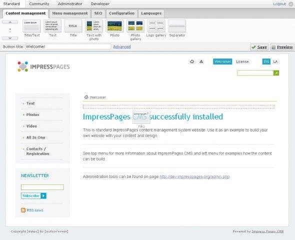 Download web tool or web app ImpressPages CMS