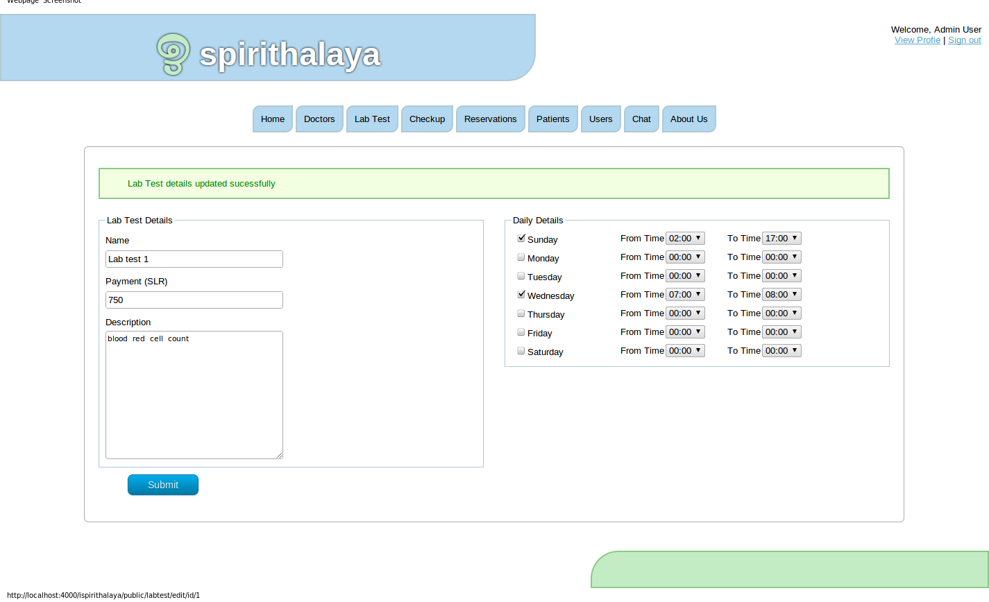 Download web tool or web app Ispirithalaya Hospital Management System