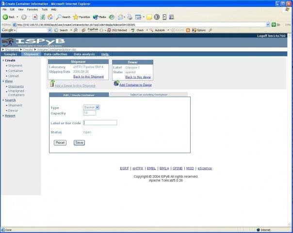 Download web tool or web app ISPyB