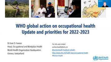 Free download Ivan Ivanov: WHO global action on occupational health - Update and priorities 2022-2023 video and edit with RedcoolMedia movie maker MovieStudio video editor online and AudioStudio audio editor onlin