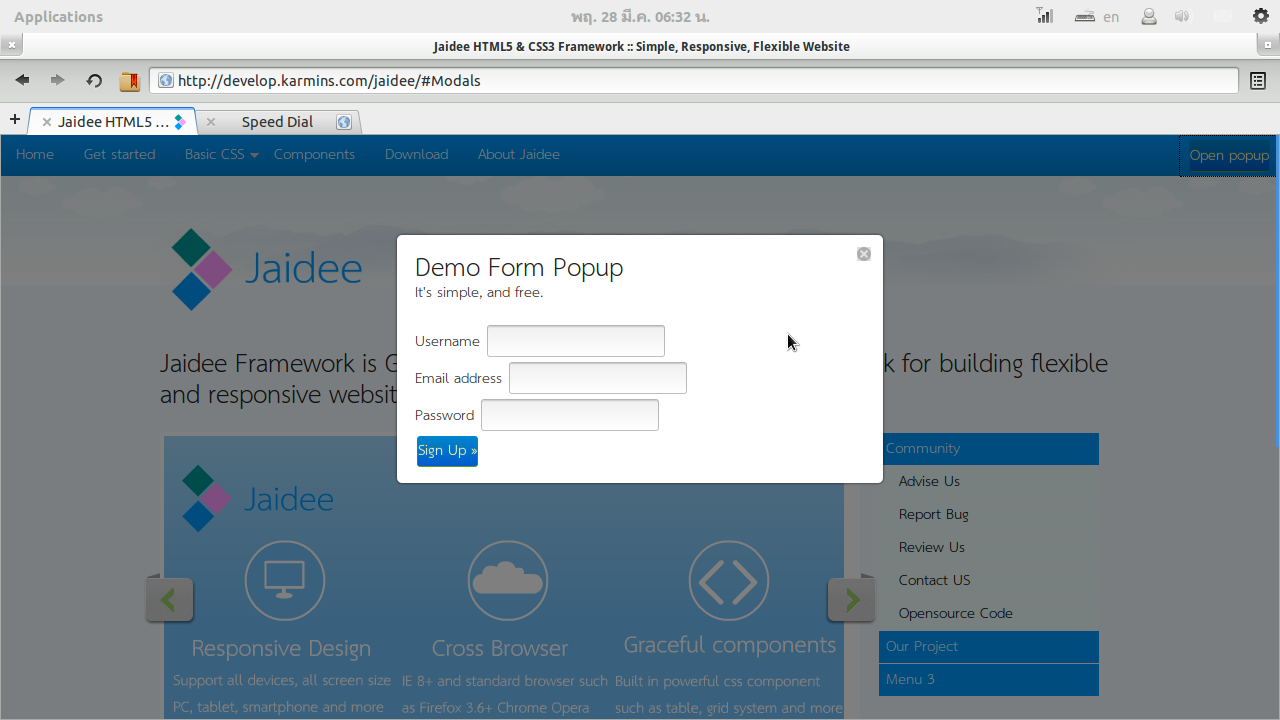 Download web tool or web app  Jaidee Framework