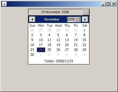 Download web tool or web app JDatePicker: Java Swing Date Picker