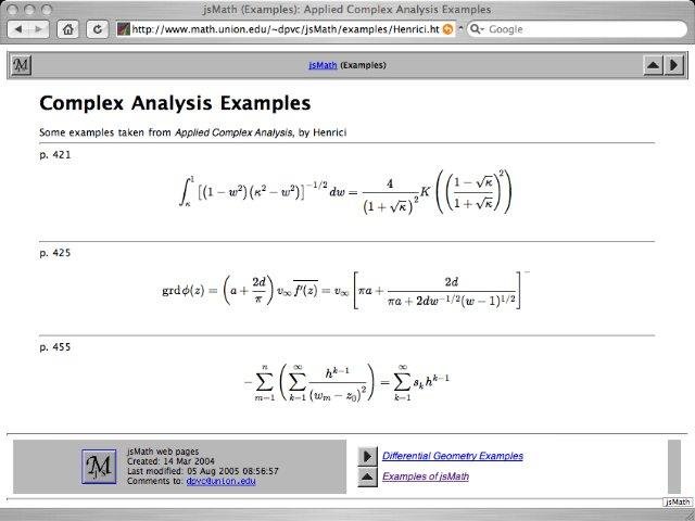 Download web tool or web app jsMath