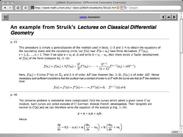 Download web tool or web app jsMath