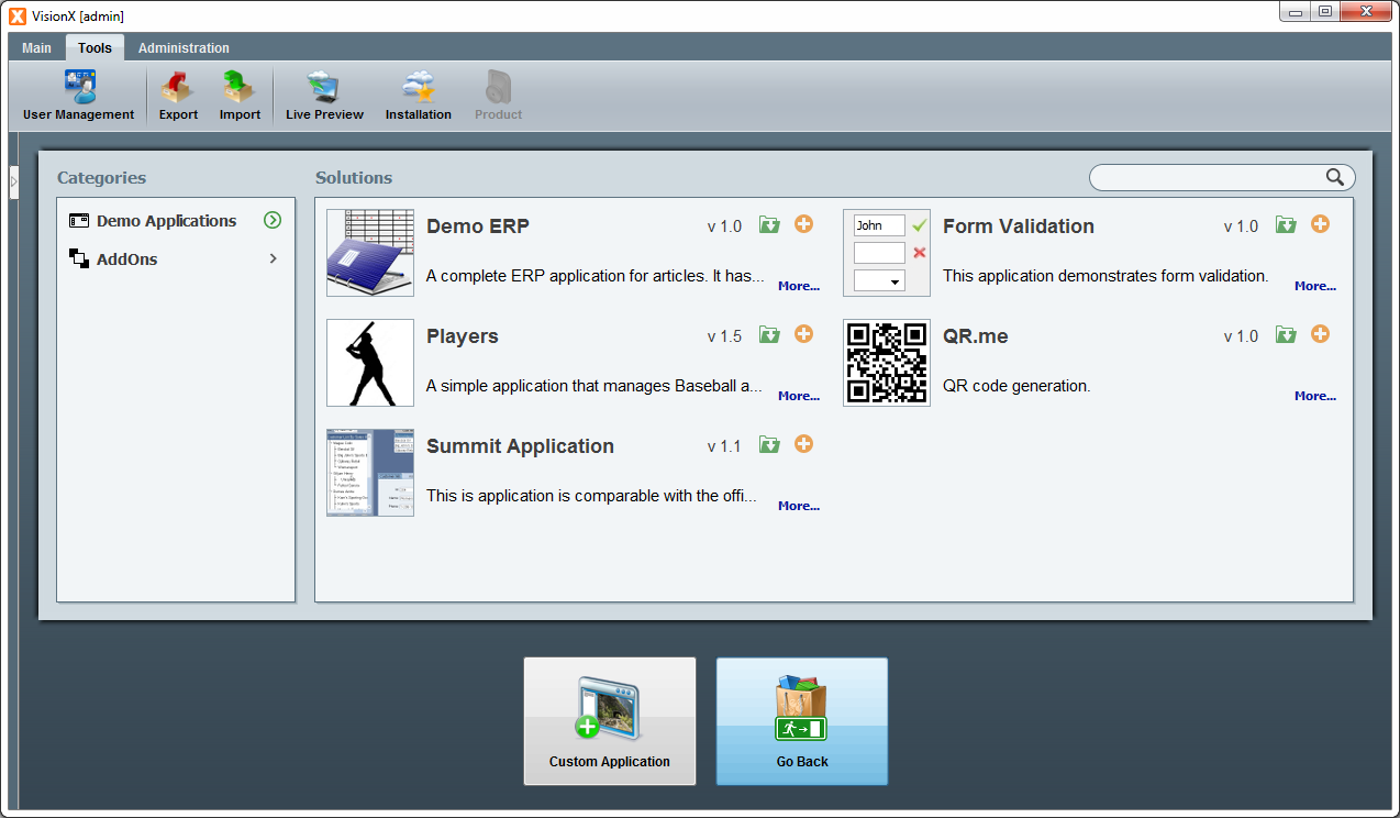 Download web tool or web app JVx - Enterprise Application Framework